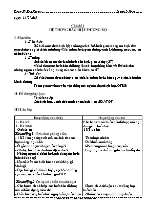 Giáo án An toàn giao thông Lớp 5 - Chương trình cả năm - Năm học 2015-2016 - Nguyễn Vi Hồng